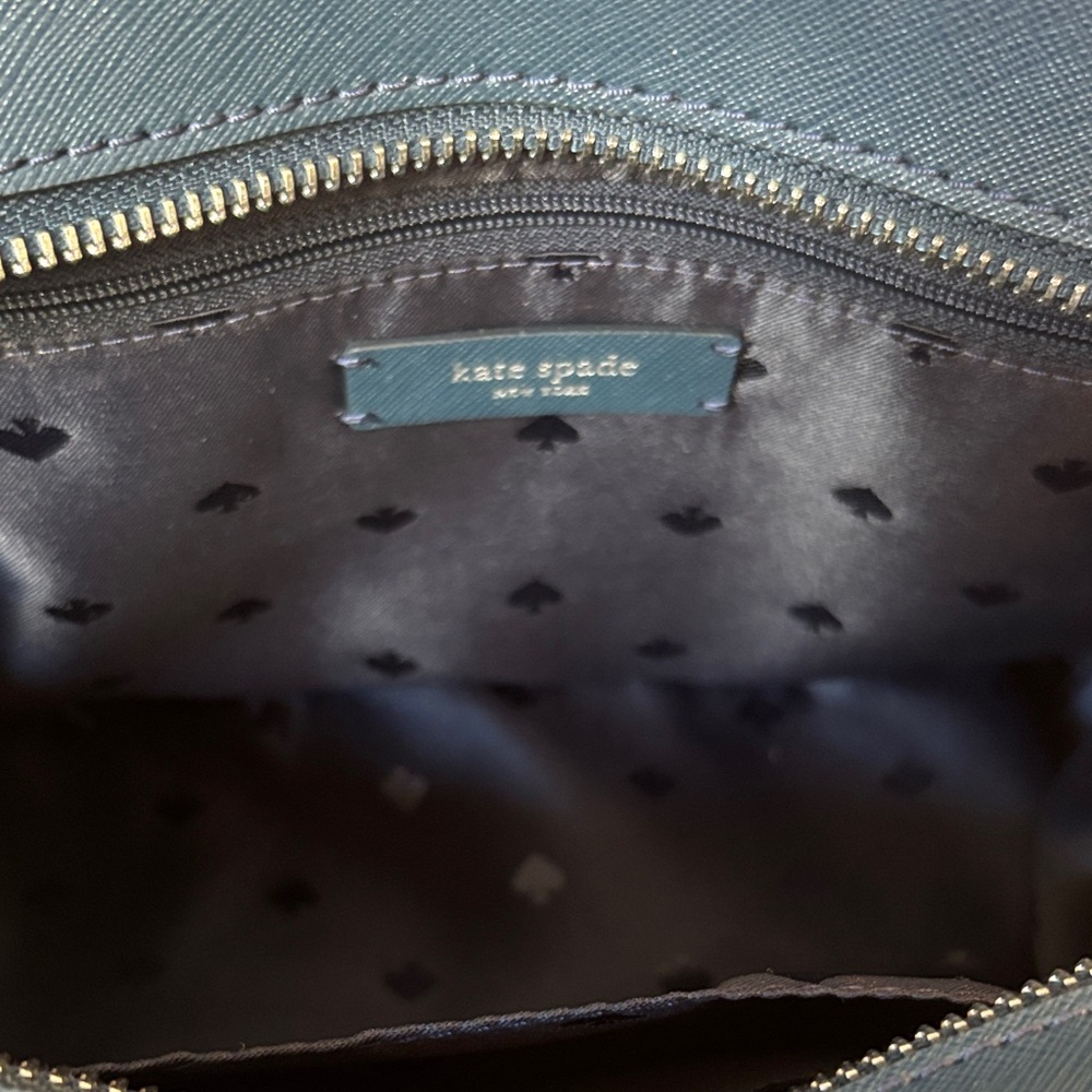 Kate Spade Cameron Flower Navy Medium Satchel with Crossbody strap - Picture 14 of 16